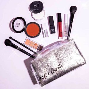 E.L.F. X Chipotle Makeup Kit Limited Edition - "Foil" Burrito Make Up Bag
